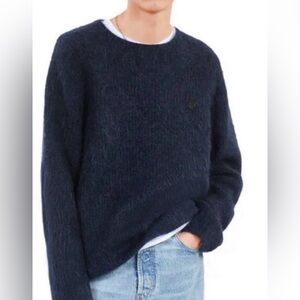 The Kooples Mohair Navy Crewneck Sweater NWT Size L - Unisex